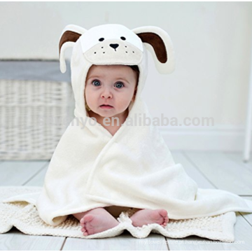 Long Eared Puppy Baby Towel Cream White, made in 100% Superior Quality Velour Cotton Terry Towelling,Great Water Absorbency